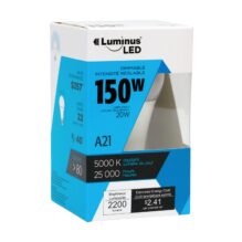 Luminus 20W A21 LED Bulb | 5000K | 2200LM | Dimmable | 150W Equivalent