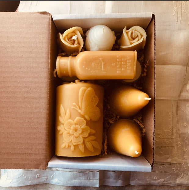 Spring Candle Value Box | 100% Canadian Beeswax | Handmade | 70+ Hour Burn | Eco-Friendly Gift Set