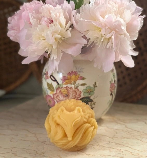 Fox-Ball Beeswax Candle | 100% Canadian Beeswax | Handmade | 15+ Hour Burn | Eco-Friendly