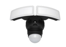 black security camera on a white background