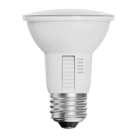 PAR20 LED Bulb, 7W, E26 Base, 40° Beam, 5-CCT Selectable (2700K–5000K), 500 lm, Enclosed Rated (120V) - Buchanan Lighting LTD.