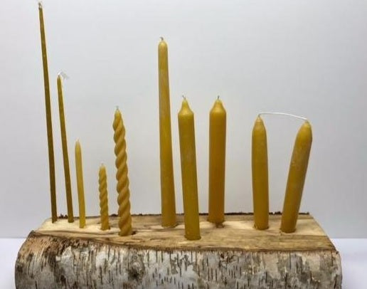 7" Colonial Beeswax Taper Candle Pair | 100% Canadian Beeswax | Handmade | Eco-Friendly
